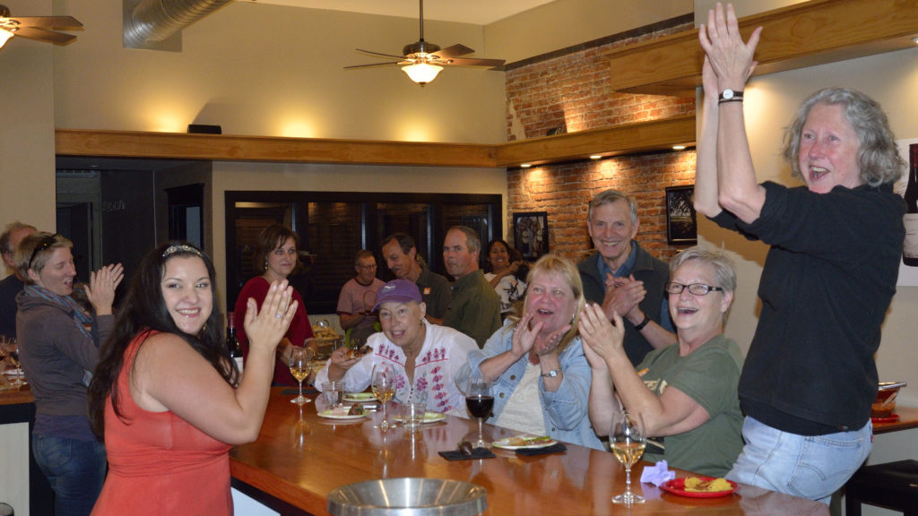 Donation celebration at Berryessa Gap and Big Day of Giving headquarters.